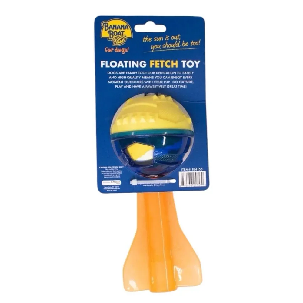 2x Banana Boat Dog Floating Fetch Chew Toy Active Fun Fetch & Float Rocket
